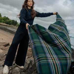 Amber Riverbank Tartan Throw
